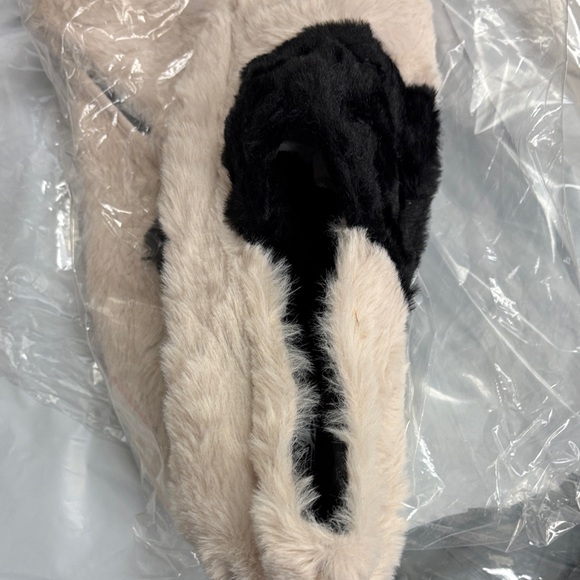 VHNY Cream and Black Faux Fur Slippers - Unisex main image 10